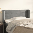 vidaXL világosszürke bársony fejtámla 83x16x78/88 cm