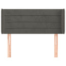 vidaXL sötétszürke bársony fejtámla szárnyakkal 83x16x78/88 cm