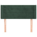 vidaXL sötétzöld bársony fejtámla 83x16x78/88 cm