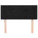 vidaXL fekete bársony fejtámla szárnyakkal 93x16x78/88 cm