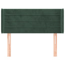 vidaXL sötétzöld bársony fejtámla 93x16x78/88 cm