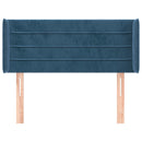 vidaXL sötétkék bársony fejtámla 93x16x78/88 cm