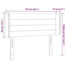 vidaXL sötétkék bársony fejtámla 93x16x78/88 cm