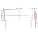 vidaXL sötétkék bársony fejtámla 147x16x78/88 cm