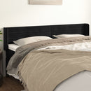 vidaXL fekete bársony szárnyas fejtámla 183x16x78/88 cm