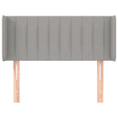 vidaXL világosszürke szövet fejtámla 83x16x78/88 cm