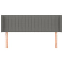 vidaXL sötétszürke szövet fejtámla szárnyakkal 147x16x78/88 cm