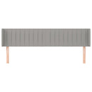 vidaXL világosszürke szövet fejtámla 203x16x78/88 cm