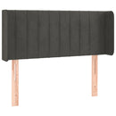 vidaXL sötétszürke bársony fejtámla szárnyakkal 83x16x78/88 cm