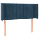 vidaXL sötétkék bársony fejtámla 83x16x78/88 cm