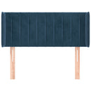 vidaXL sötétkék bársony fejtámla 83x16x78/88 cm
