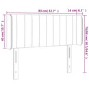 vidaXL sötétkék bársony fejtámla 83x16x78/88 cm