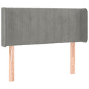 vidaXL világosszürke bársony fejtámla 93x16x78/88 cm