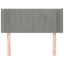 vidaXL világosszürke bársony fejtámla 93x16x78/88 cm