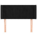 vidaXL fekete bársony fejtámla szárnyakkal 93x16x78/88 cm