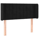 vidaXL fekete bársony fejtámla szárnyakkal 103x16x78/88 cm