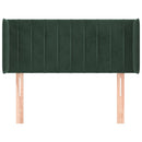 vidaXL sötétzöld bársony fejtámla 103x16x78/88 cm