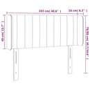vidaXL sötétkék bársony fejtámla 103x16x78/88 cm