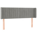 vidaXL világosszürke bársony fejtámla 147x16x78/88 cm