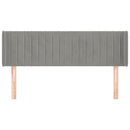 vidaXL világosszürke bársony fejtámla 147x16x78/88 cm