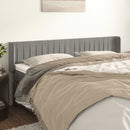 vidaXL világosszürke bársony szárnyas fejtámla 203x16x78/88 cm