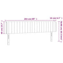 vidaXL sötétkék bársony szárnyas fejtámla 203x16x78/88 cm