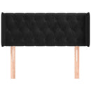 vidaXL fekete bársony fejtámla szárnyakkal 93x16x78/88 cm