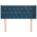 vidaXL sötétkék bársony fejtámla 103x16x78/88 cm