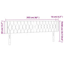 vidaXL világosszürke bársony szárnyas fejtámla 203x16x78/88 cm