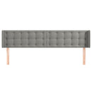 vidaXL világosszürke bársony szárnyas fejtámla 163x16x78/88 cm