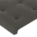 vidaXL sötétszürke bársony szárnyas fejtámla 183x16x78/88 cm