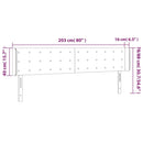 vidaXL sötétszürke bársony szárnyas fejtámla 203x16x78/88 cm