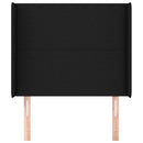 vidaXL fekete szövet fejtámla szárnyakkal 83x16x118/128 cm