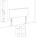 vidaXL fekete szövet fejtámla szárnyakkal 83x16x118/128 cm