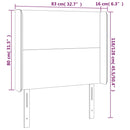 vidaXL fekete szövet fejtámla szárnyakkal 83x16x118/128 cm