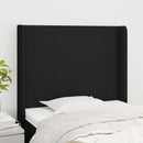 vidaXL fekete szövet fejtámla szárnyakkal 83x16x118/128 cm