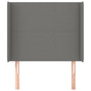vidaXL sötétszürke szövet fejtámla szárnyakkal 103x16x118/128 cm