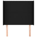 vidaXL fekete szövet fejtámla szárnyakkal 103x16x118/128 cm