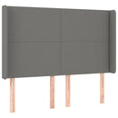 vidaXL sötétszürke szövet fejtámla szárnyakkal 147x16x118/128 cm