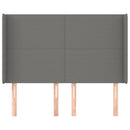 vidaXL sötétszürke szövet fejtámla szárnyakkal 147x16x118/128 cm