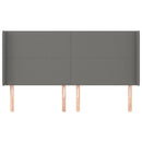 vidaXL sötétszürke szövet fejtámla szárnyakkal 183x16x118/128 cm