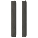 vidaXL sötétszürke bársony fejtámla szárnyakkal 203x16x118/128 cm