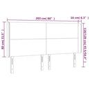 vidaXL fekete bársony fejtámla szárnyakkal 203x16x118/128 cm