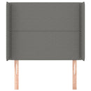vidaXL sötétszürke szövet fejtámla szárnyakkal 103x16x118/128 cm