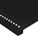 vidaXL fekete szövet fejtámla szárnyakkal 203x16x118/128 cm