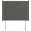 vidaXL sötétszürke bársony fejtámla szárnyakkal 83x16x118/128 cm