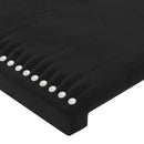vidaXL fekete bársony fejtámla szárnyakkal 93x16x118/128 cm
