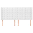 vidaXL fehér műbőr fejtámla szárnyakkal 203x16x118/128 cm