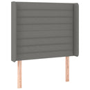 vidaXL sötétszürke szövet fejtámla szárnyakkal 83x16x118/128 cm