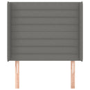 vidaXL sötétszürke szövet fejtámla szárnyakkal 83x16x118/128 cm